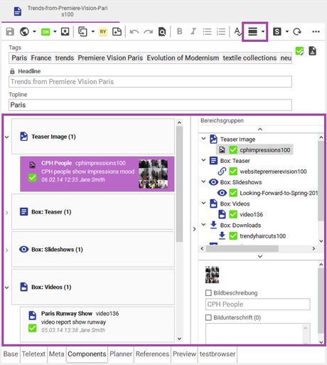 Sophora CMS Komponentenstruktur - Vollansicht Sophora CMS Komponentenstruktur - Vollansicht