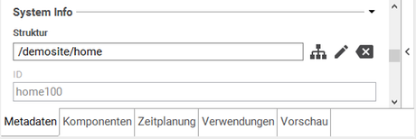 Sophora CMS Struktur der Website Sophora CMS Struktur der Website
