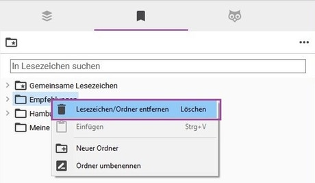 lesezeichen löschen lesezeichen löschen