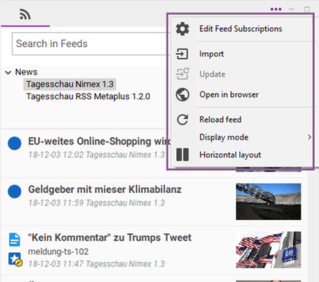 Feeds View Actions Feeds View Actions