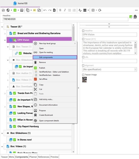edit components edit components