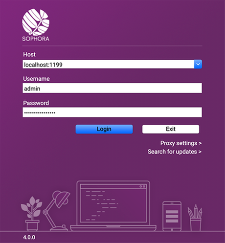 Sophora Login Configuring a Proxy Server