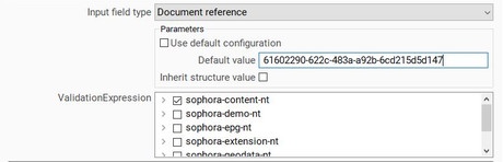 The default value in the property configuration: The default value in the property configuration: