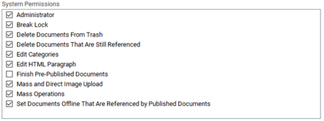 System permissions System permissions