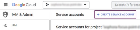 Creating a service account for a Google Cloud Platform project