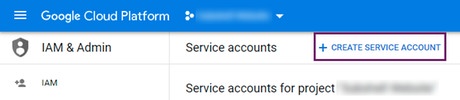 Creating a service account for a Google Cloud Platform project