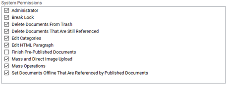 System permissions