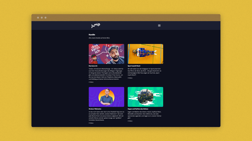 Jump Radi Live Stream MDR Jump – Radio Website with Multi-Media Functions – subshell
